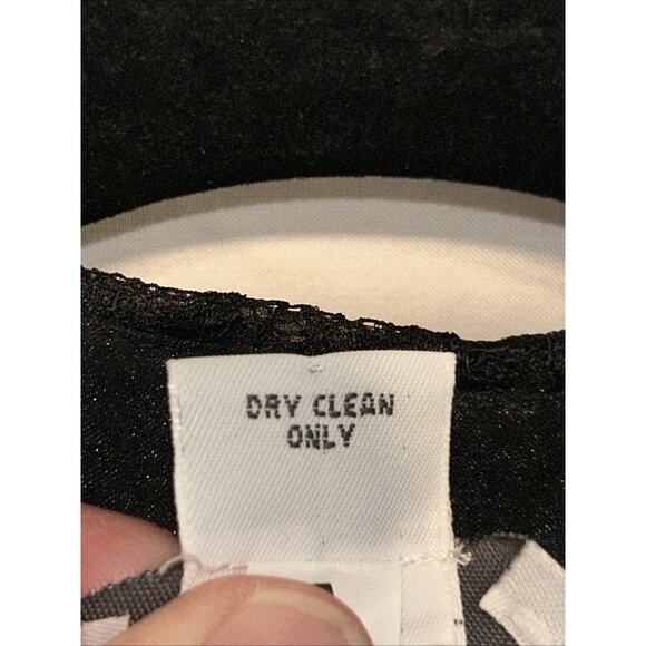 Ann Taylor LOFT Black Lace Petite Large Button-Up Shirt Fairy Grunge Goth Trendy - Picture 7 of 12